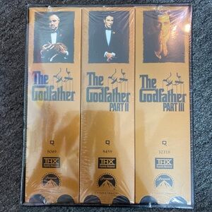 The Godfather Trilogy Collection Vintage VHS Lot - All 3 Movies on 6 VHS Tapes